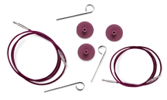 Knit Pro wire 60cm med stopper/nøgle lilla